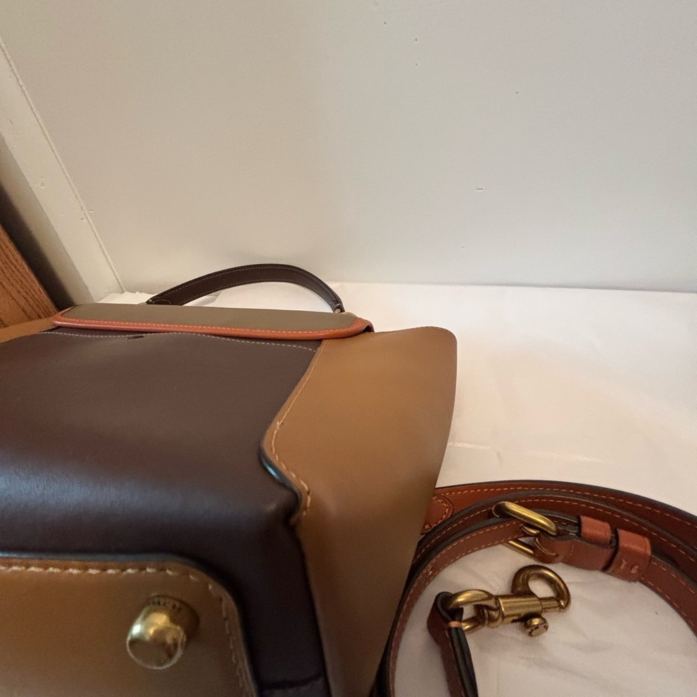 Coach 1941 Color Block Courier Carry all Leather Satchel crossbody - Picture 10 of 16